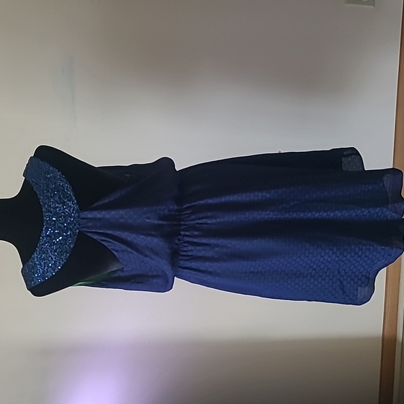 LILLY PULITZER Calissi Dress Sequin Neckline High Low Silk Blends S Large - Picture 7 of 9